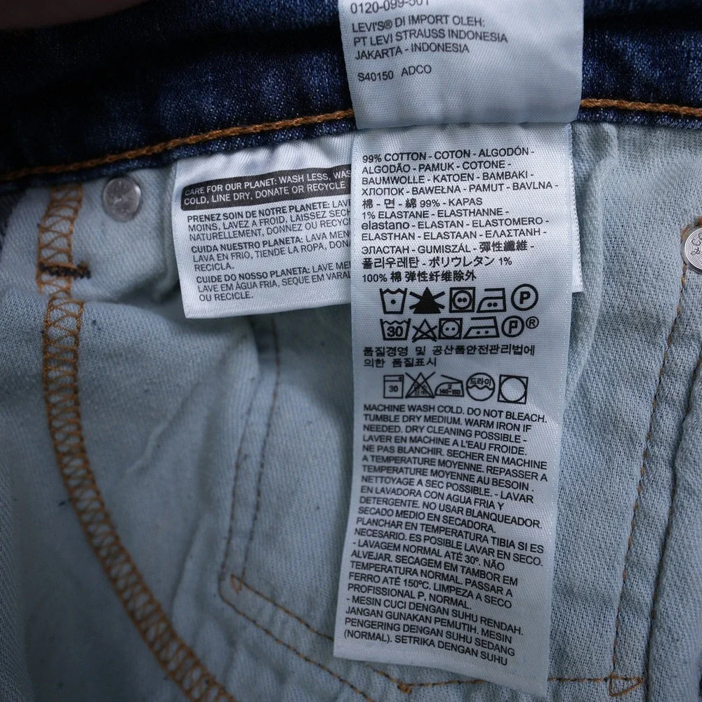 Levis 505 Mens Regular Fit‎ Straight Leg Blue Denim Jeans 40x30 (Fit 38x30)